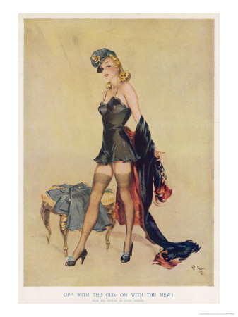 W.A.A.F.: A Young Lady Sheds Her Civvies And Puts On Her Women's Auxiliary Air Force Uniform by David Wright Pricing Limited Edition Print image