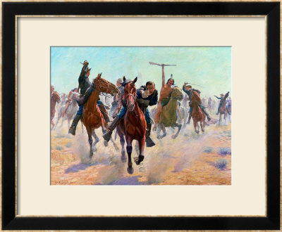 Breaking Through The Lines by Charles Schreyvogel Pricing Limited Edition Print image