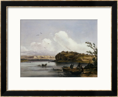 Mih-Tutta-Hankush, A Mandan Village by Karl Bodmer Pricing Limited Edition Print image