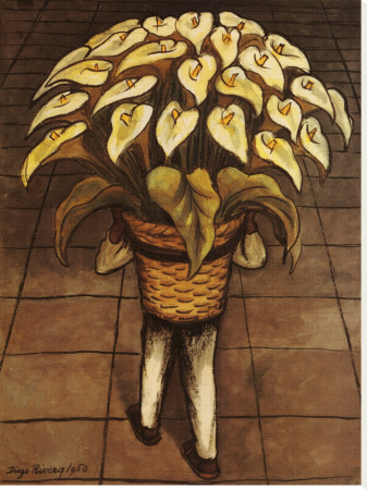 Man Carrying Calla Lilies by Diego Rivera Pricing Limited Edition Print image
