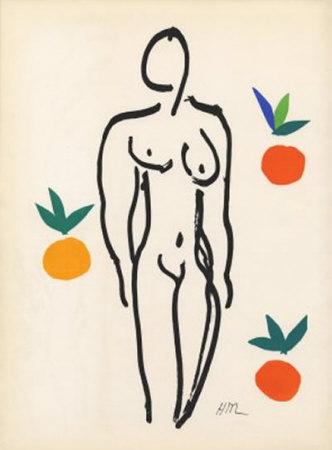 Nu Aux Oranges From The Nudes Portfolio by Henri Matisse Pricing Limited Edition Print image