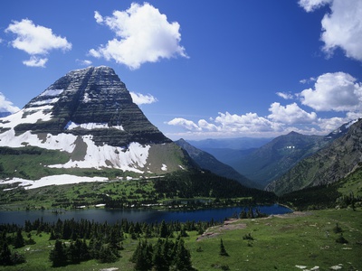 Hidden Lake, Alpine Meadows, Rock Strata, And Timberline High In Glacier National Park, Rocky Mount by Adam Jones Pricing Limited Edition Print image