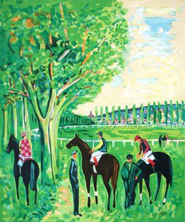 Chevaux A Deauville by Jean-Claude Picot Pricing Limited Edition Print image