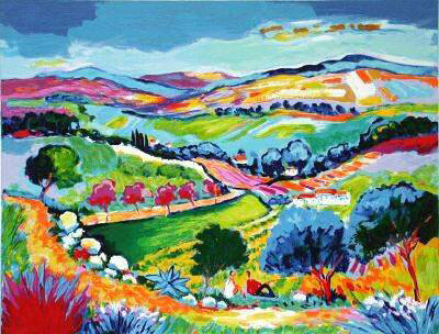 Paysage Dans L'arriere-Pays by Jean-Claude Picot Pricing Limited Edition Print image