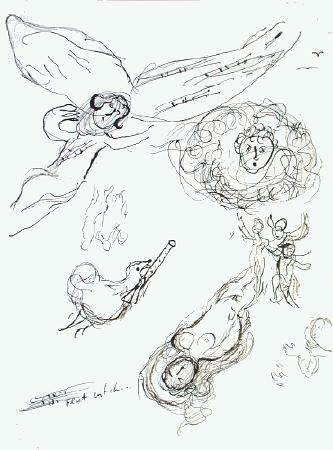 Plafond De Lopera - La Flute Enchantee by Marc Chagall Pricing Limited Edition Print image