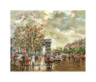 Arc De Triomphe Et Champs Elysees by Antoine Blanchard Pricing Limited Edition Print image