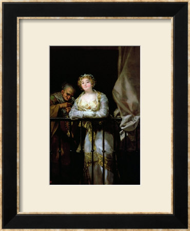 Maja And Celestina On A Balcony, 1805-12 by Francisco De Goya Pricing Limited Edition Print image