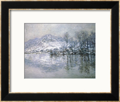 La Seine A Port Villez, Effet De Neige by Claude Monet Pricing Limited Edition Print image