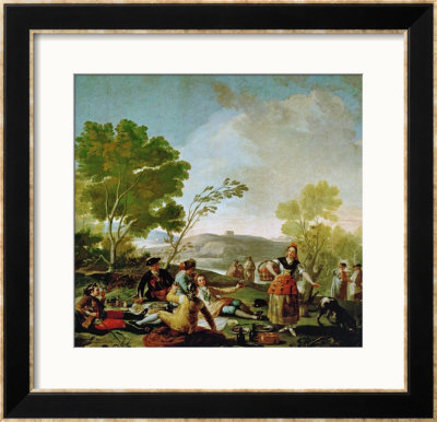 Picnic On The Banks Of The Manzanares, Cartoon For A Tapestry, 1775 by Francisco De Goya Pricing Limited Edition Print image