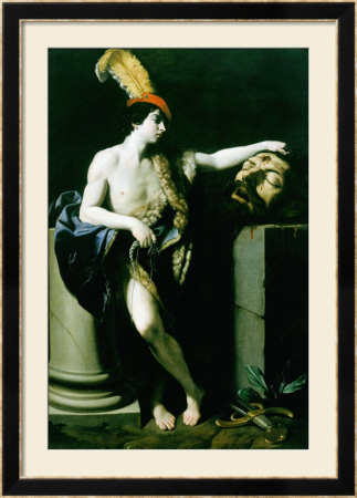 David With The Head Of Goliath, Vasari Corridor, Florence by Guido Reni Pricing Limited Edition Print image
