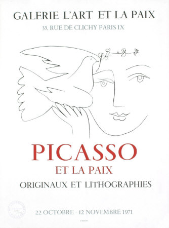 Galerie L'art Et La Paix, Paris by Pablo Picasso Pricing Limited Edition Print image