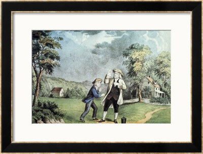 Franklin's Electricity Experiment by Currier & Ives Pricing Limited Edition Print image