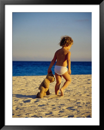 Toddler On The Beach, Miami, Fl by Robin Hill Pricing Limited Edition Print image