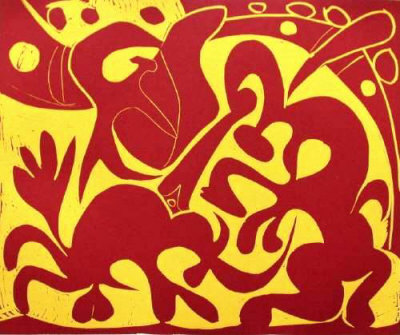 Lc - Pique (Rouge Et Jaune) by Pablo Picasso Pricing Limited Edition Print image