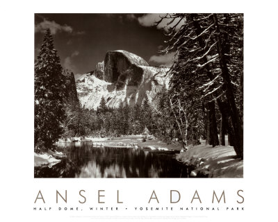 Half Dome, Merced River, Winter by Ansel Adams Pricing Limited Edition Print image