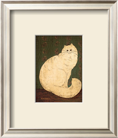 White Persian Cat by Warren Kimble Pricing Limited Edition Print image