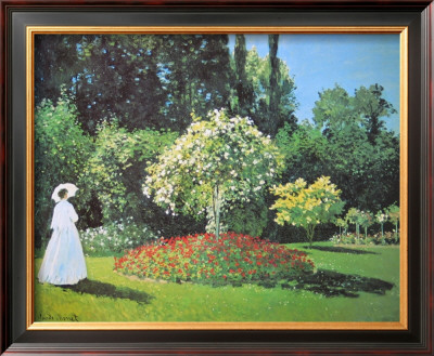 Jeanne Marguerite Lecadre In Her Garden, 1866 by Claude Monet Pricing Limited Edition Print image