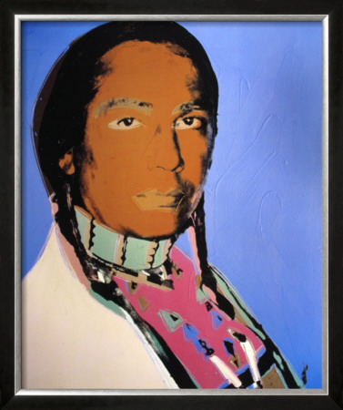 Portrait Of Russell Means by Andy Warhol Pricing Limited Edition Print image