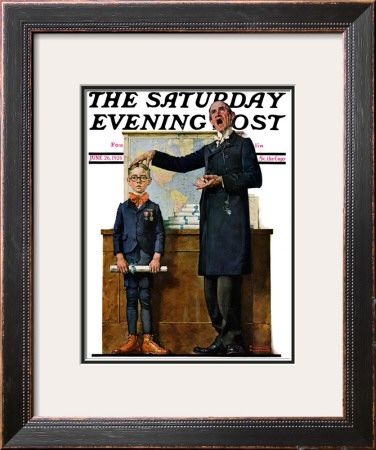 Schoolmaster Or First In His Class Saturday Evening Post Cover, June 26,1926 by Norman Rockwell Pricing Limited Edition Print image
