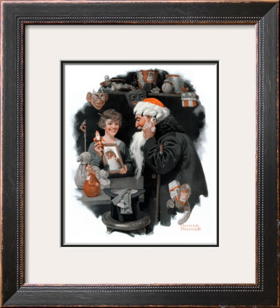 Playing Santa, December 9,1916 by Norman Rockwell Pricing Limited Edition Print image