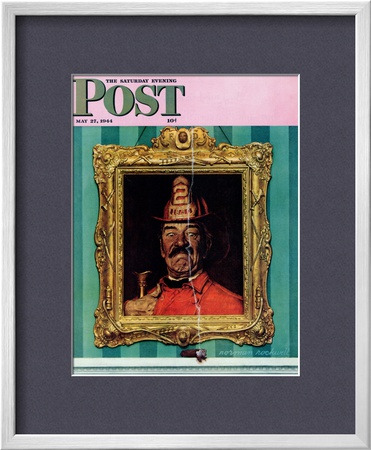 No Smoking Saturday Evening Post Cover, May 27,1944 by Norman Rockwell Pricing Limited Edition Print image