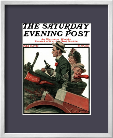 Excuse My Dust Saturday Evening Post Cover, July 31,1920 by Norman Rockwell Pricing Limited Edition Print image