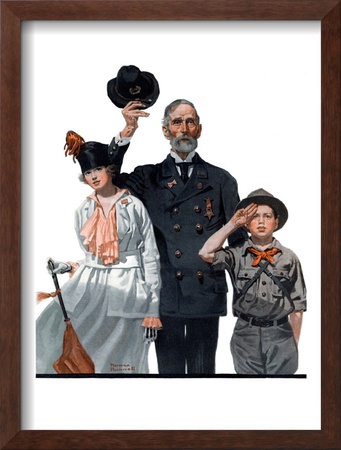 Salute To Colors, May 12,1917 by Norman Rockwell Pricing Limited Edition Print image