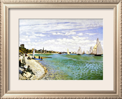 The Beach At Sainte Adresse by Claude Monet Pricing Limited Edition Print image