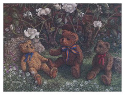 Bears And Roses by Janet Kruskamp Pricing Limited Edition Print image