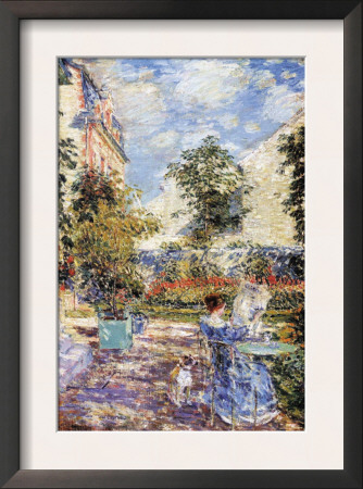 In A French Garden by Childe Hassam Pricing Limited Edition Print image