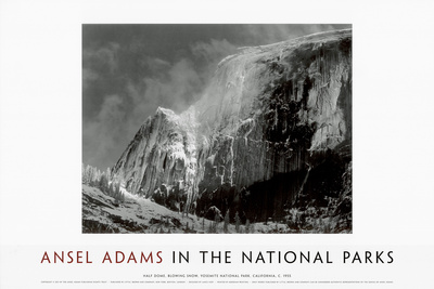 Half Dome, Blowing Snow, Yosemite National Park, C.1955 by Ansel Adams Pricing Limited Edition Print image