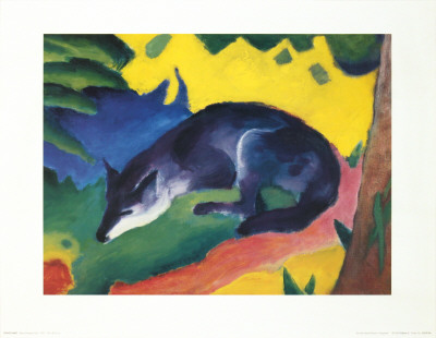 Blue-Black Fox by Franz Marc Pricing Limited Edition Print image