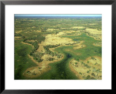 Aerial View Of Inland Sea Formed By Okavango Delta, Botswana by Steve Turner Pricing Limited Edition Print image
