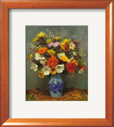 Cosmos And Dahlias by Marcel Dyf Pricing Limited Edition Print image