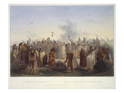Scalp Dance Of The Minatarres by Karl Bodmer Pricing Limited Edition Print image