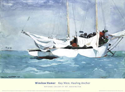 Key West, Hauling Anchor by Winslow Homer Pricing Limited Edition Print image