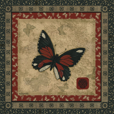 Red Butterfly I by Sally Ray Cairns Pricing Limited Edition Print image