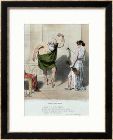 Socrates Visiting Aspasia by Honore Daumier Pricing Limited Edition Print image