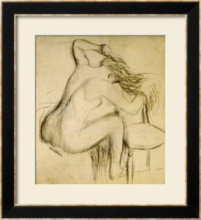 A Seated Woman Styling Her Hair by Edgar Degas Pricing Limited Edition Print image