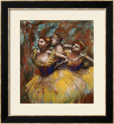 Three Dancers (Yellow Skirts, Blue Blouses) by Edgar Degas Pricing Limited Edition Print image