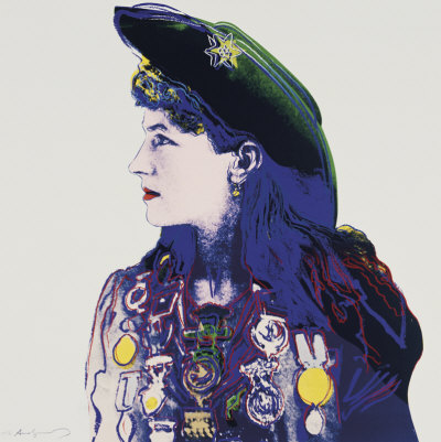 Cowboys And Indians: Annie Oakley, C.1986 by Andy Warhol Pricing Limited Edition Print image