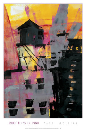 Rooftops In Pink by Patti Mollica Pricing Limited Edition Print image
