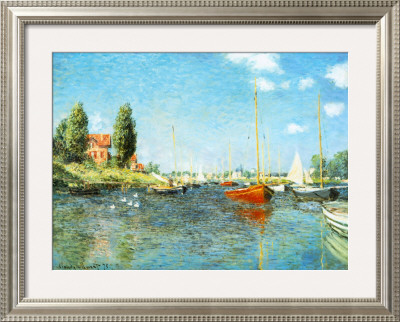 Red Boats At Argenteuil, C.1875 by Claude Monet Pricing Limited Edition Print image