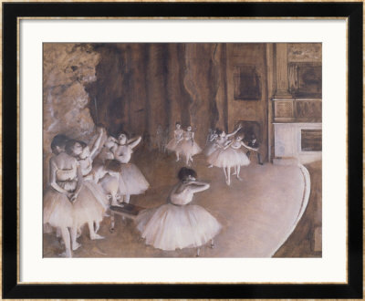 Ballet Rehearsal On The Stage, 1874 by Edgar Degas Pricing Limited Edition Print image