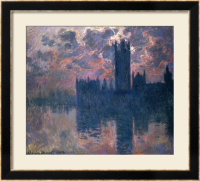Parliament, Sunset, 1902 by Claude Monet Pricing Limited Edition Print image