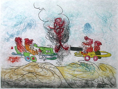 Les Oh! Tomobiles 03 by Roberto Matta Pricing Limited Edition Print image