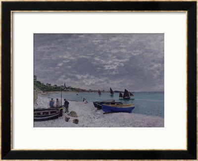 The Beach At Sainte-Adresse, 1867 by Claude Monet Pricing Limited Edition Print image
