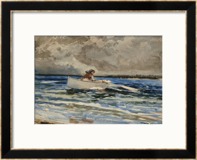 Rowing At Prout's Neck, 1887 by Winslow Homer Pricing Limited Edition Print image