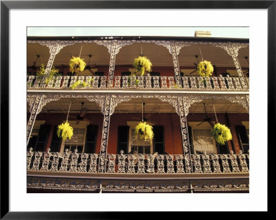 Wrought Iron Architecture And Baskets, French Quarter, New Orleans, Louisiana, Usa by Adam Jones Pricing Limited Edition Print image