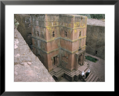 Looking Down On Entrance Of Biet Giorgis, Rock Cut Christian Church, Lalibela, Ethiopia by David Poole Pricing Limited Edition Print image
